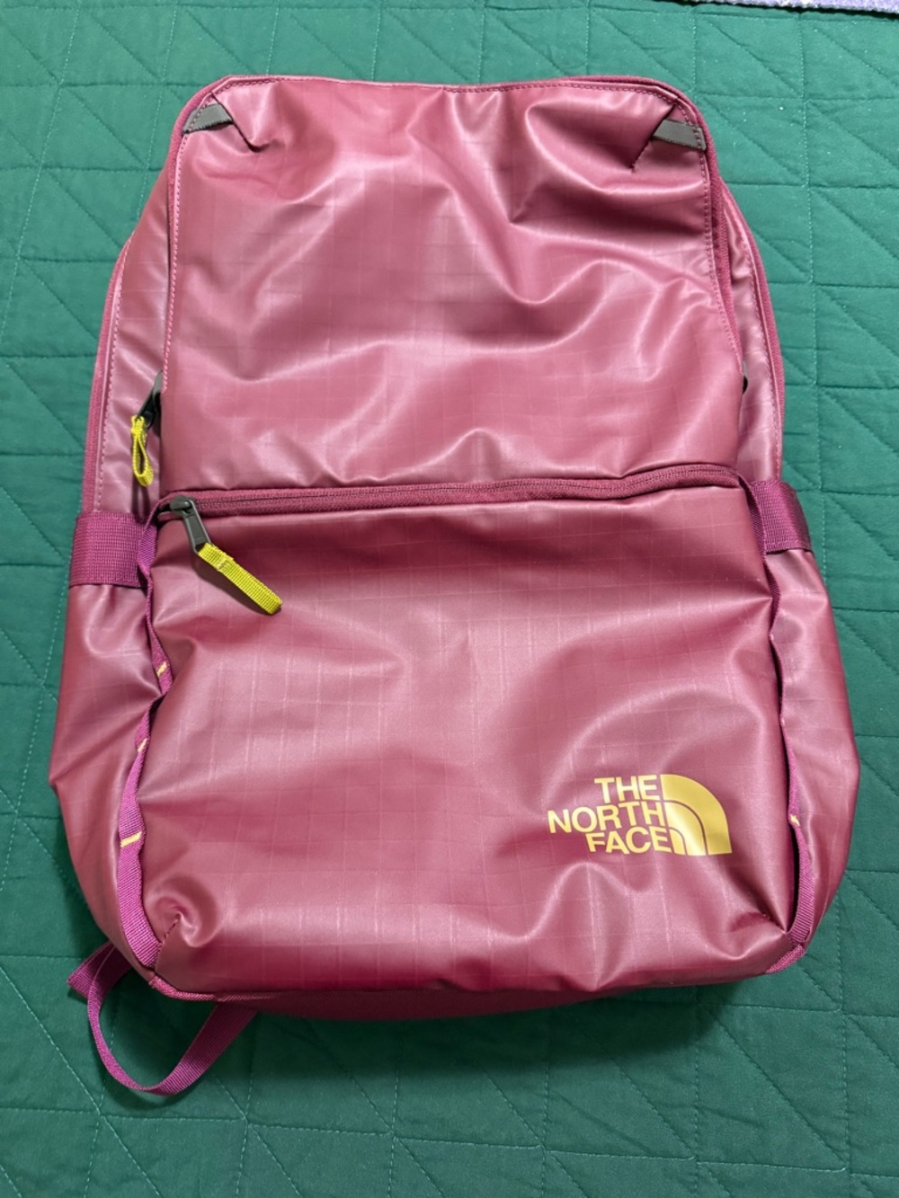 The North Face Basecamp Voyager Backpack Purple with Yellow Accents